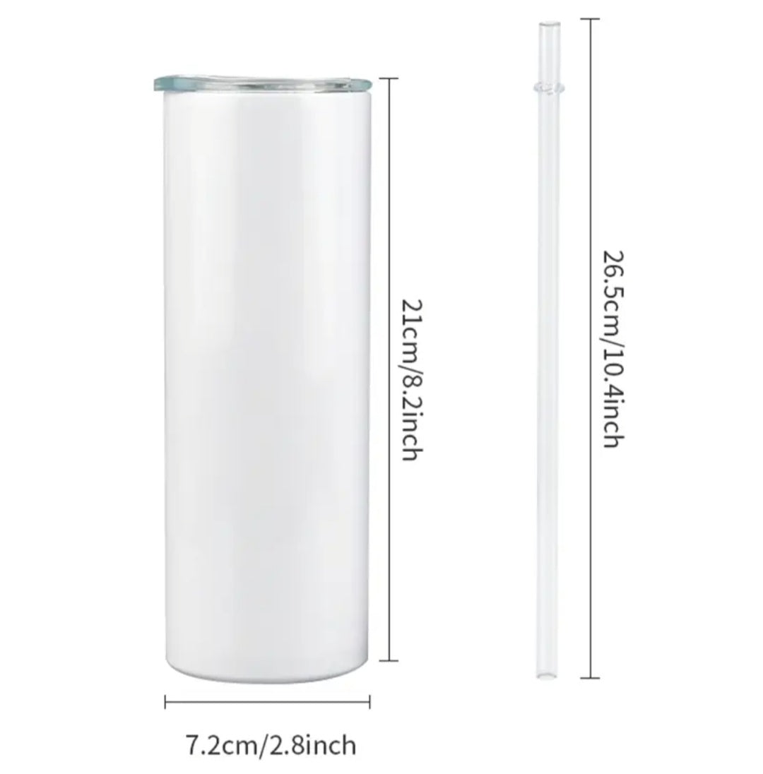 20oz Skinny Sublimation Tumbler Case of 50 *Free Shipping*